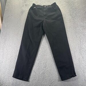 Lee Jeans Women's 8 Black Cotton Denim Straight Leg Relaxed Fit Workwear Stretch